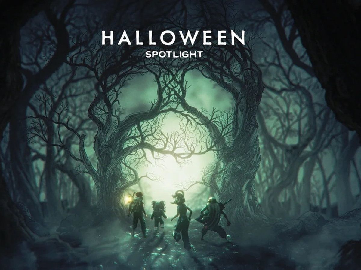 Roblox Halloween Spotlight 2025 haunted forest entrance — historical context Roblox Halloween Spotlight 2025 haunted forest entrance, shown as historical context rather than The Hollow 2026 gameplay