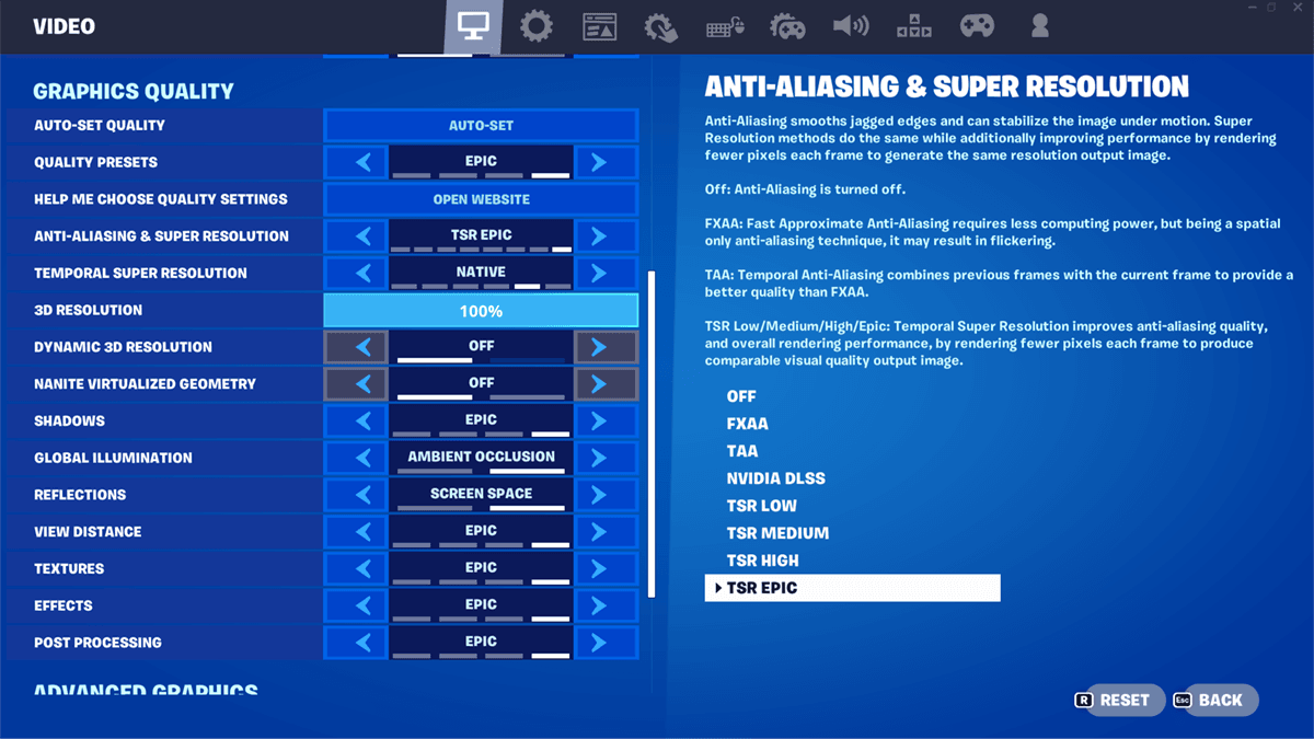 Best Fortnite Settings