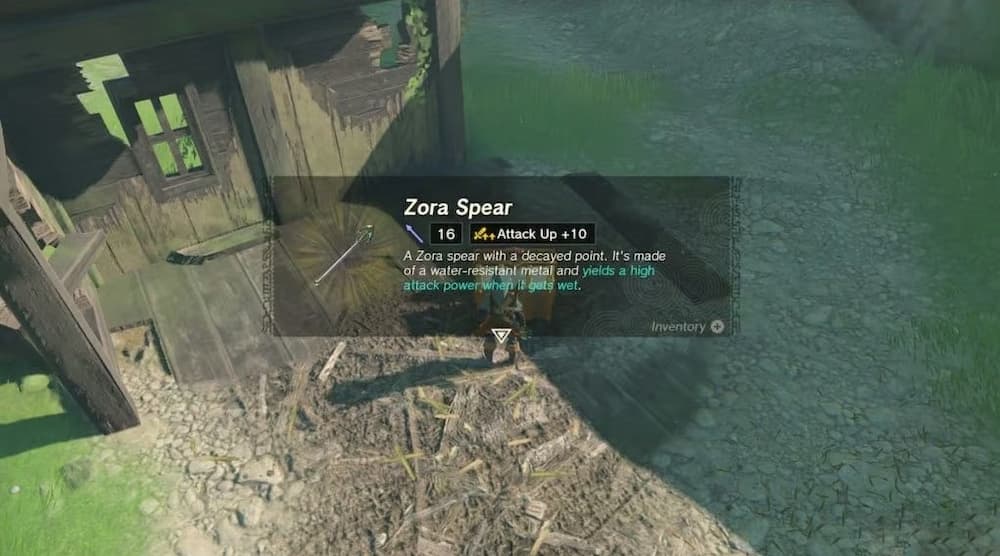 Zora Spear location Tears of the Kingdom
